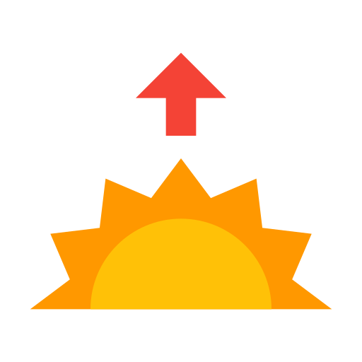 wschód słońca Basic Straight Flat ikona