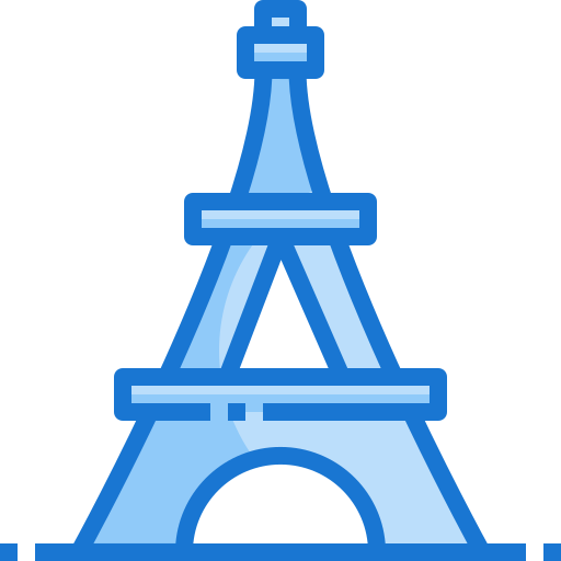 Eiffel tower Generic Blue icon