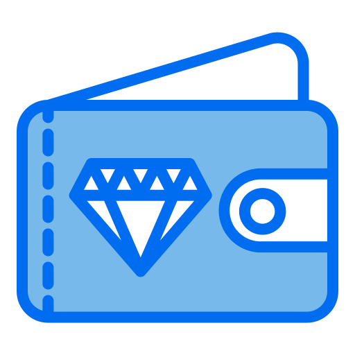 brieftasche Monochrome Blue icon