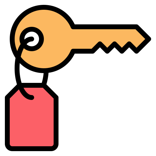 Key Generic Outline Color icon