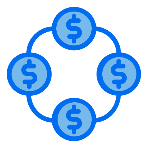 Money Monochrome Blue icon