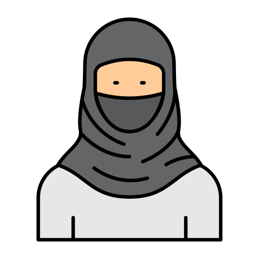 niqab Generic Outline Color icona