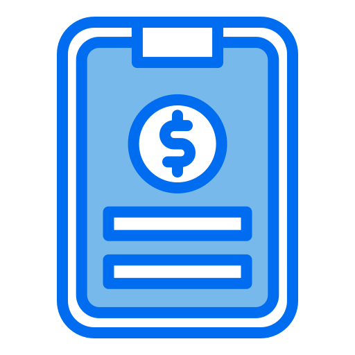 document Monochrome Blue icoon