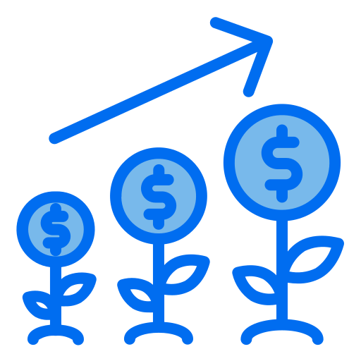Investment Monochrome Blue icon