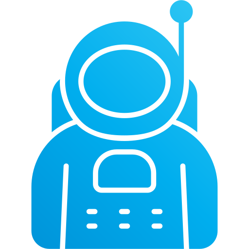 astronaut Andinur Flat Gradient icoon