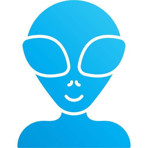 Alien Andinur Flat Gradient icon