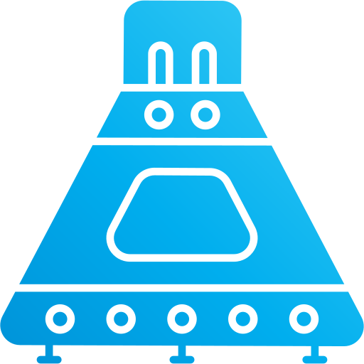 cápsula espacial Andinur Flat Gradient icono