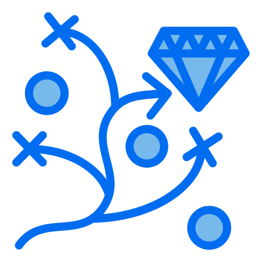 diamant Monochrome Blue Icône