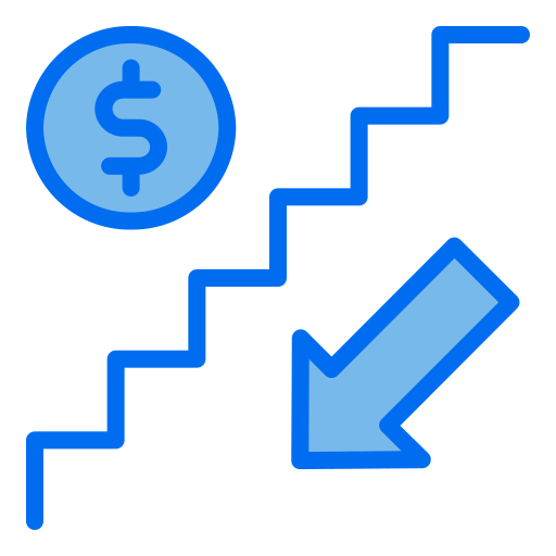 Finance Monochrome Blue icon