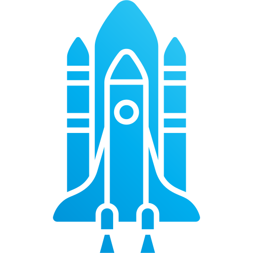 Space shuttle Andinur Flat Gradient icon