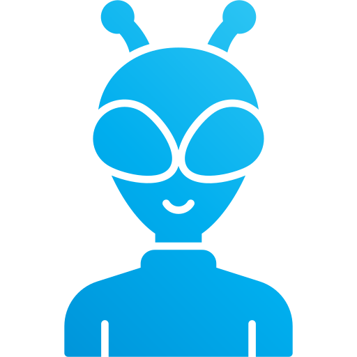 Alien Andinur Flat Gradient icon