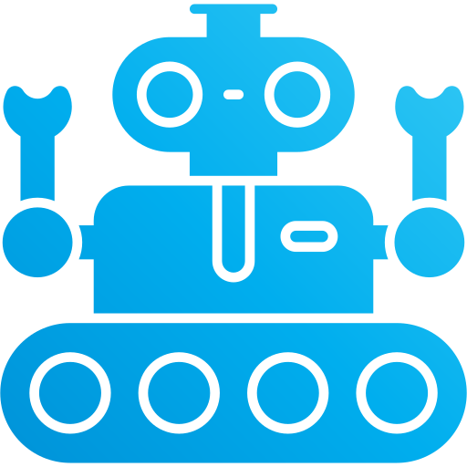 robot Andinur Flat Gradient ikona
