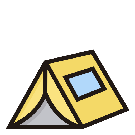 carpa para camping Generic Outline Color icono