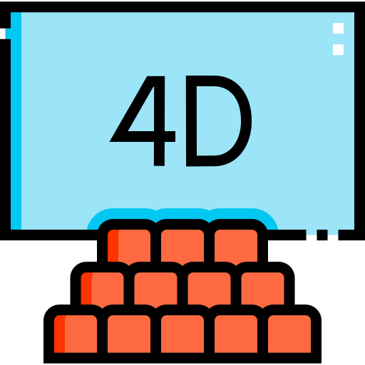 kino 4d Detailed Straight Lineal color ikona