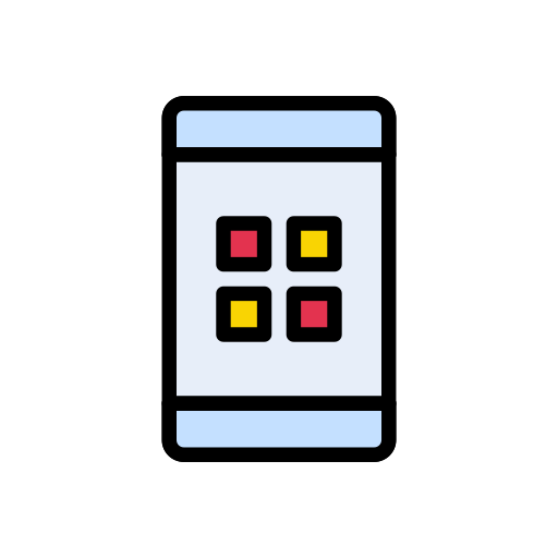 teléfono inteligente Vector Stall Lineal Color icono