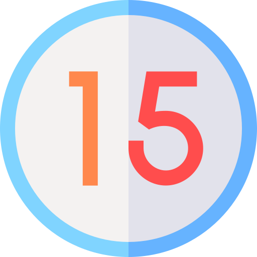 15 Basic Straight Flat icoon
