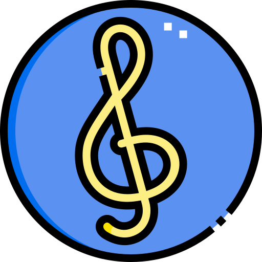 Treble clef Detailed Straight Lineal color icon