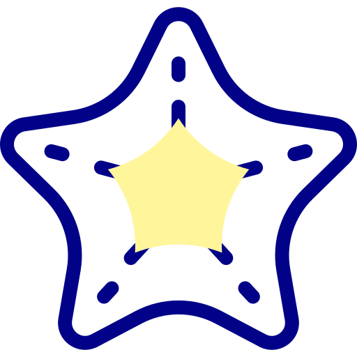 Starfish Detailed Mixed Lineal color icon
