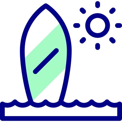 deska surfingowa Detailed Mixed Lineal color ikona