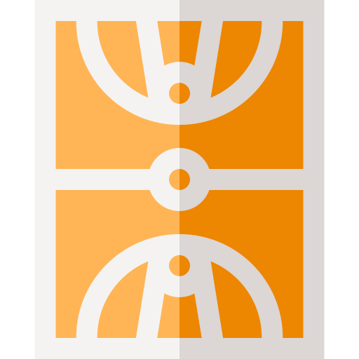 Basketball court Basic Straight Flat icon