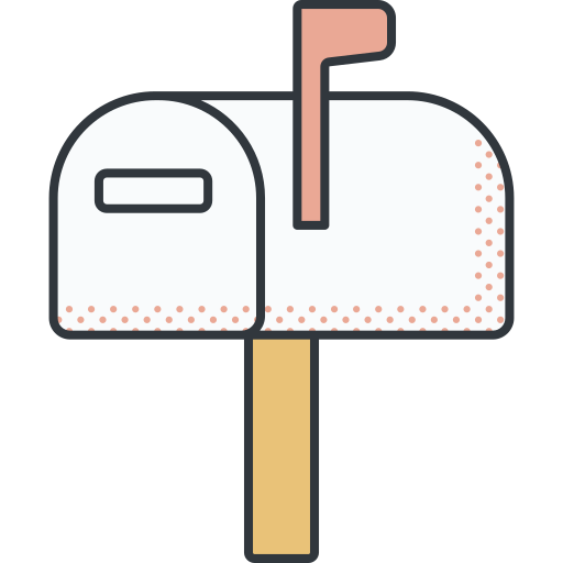 Mailbox Detailed Offset Lineal color icon