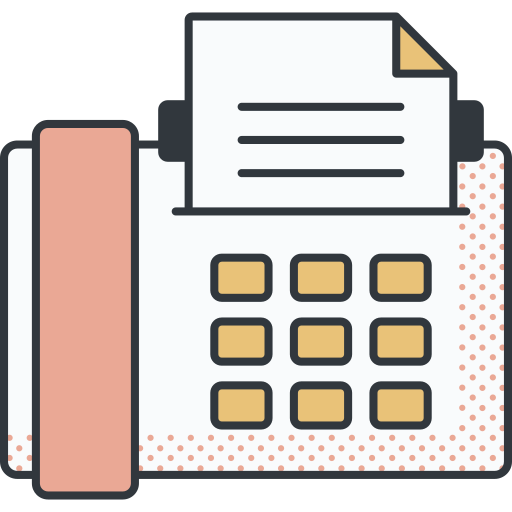 Fax machine Detailed Offset Lineal color icon