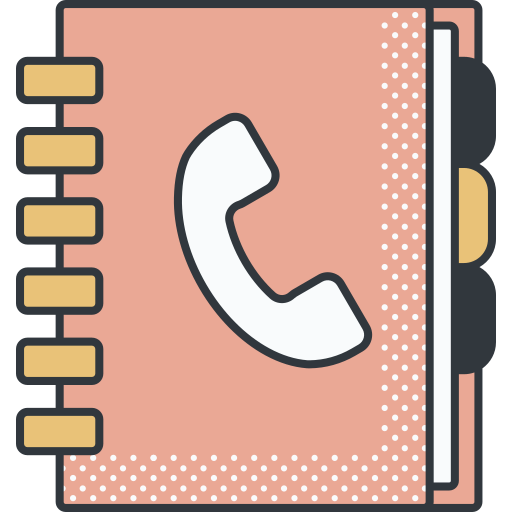 książka telefoniczna Detailed Offset Lineal color ikona