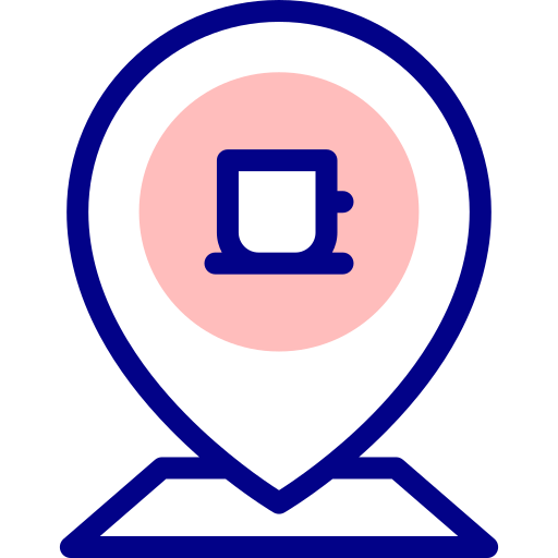 コーヒーショップ Detailed Mixed Lineal color icon