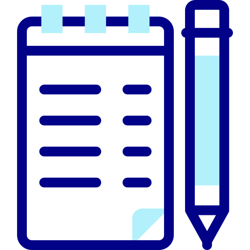 공책 Detailed Mixed Lineal color icon