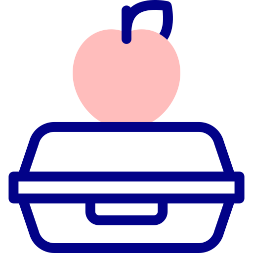 점심 도시락 Detailed Mixed Lineal color icon