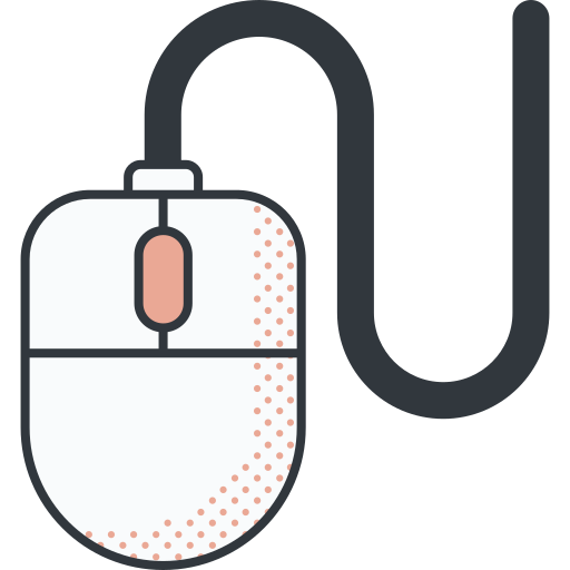 Mouse clicker Detailed Offset Lineal color icon