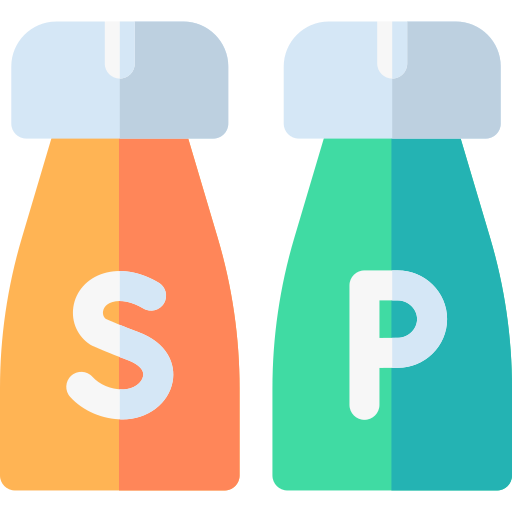 sel et poivre Basic Rounded Flat Icône