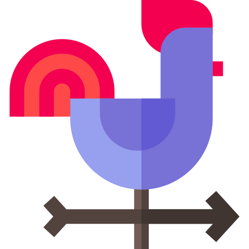 Rooster Basic Straight Flat icon