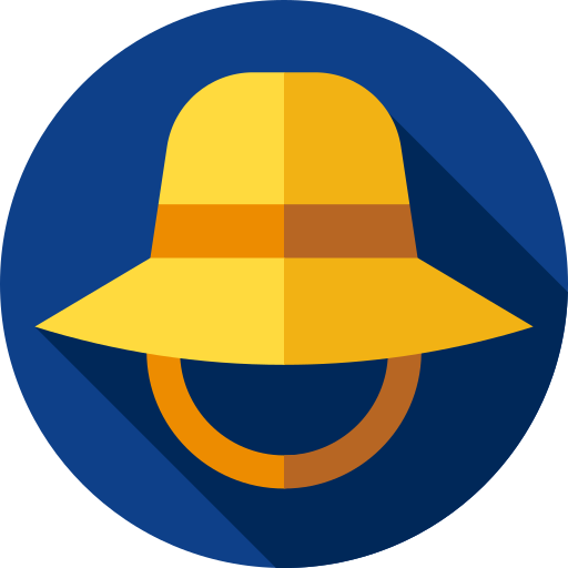 Fishing hat Flat Circular Flat icon