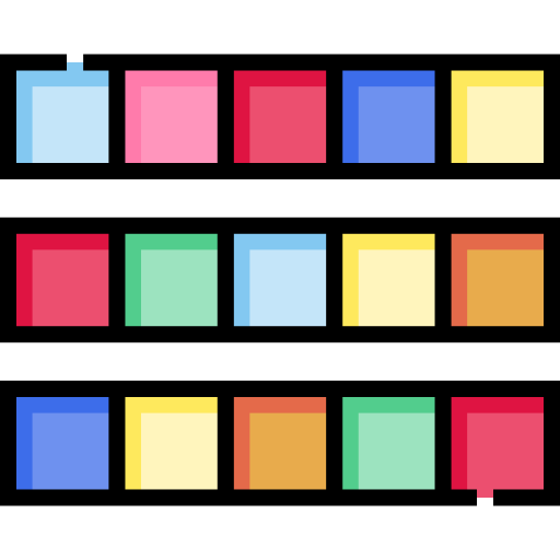 paleta kolorów Detailed Straight Lineal color ikona