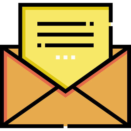 email Detailed Straight Lineal color icon