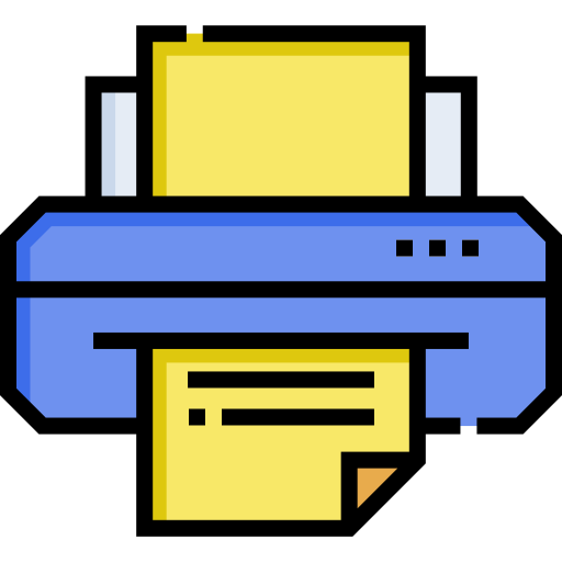 impresora Detailed Straight Lineal color icono