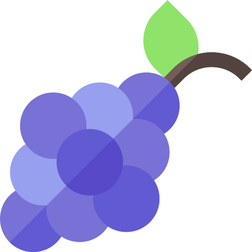 druiven Basic Straight Flat icoon