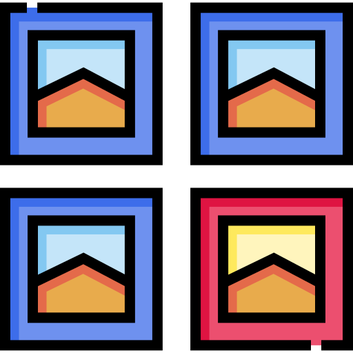 Gallery Detailed Straight Lineal color icon