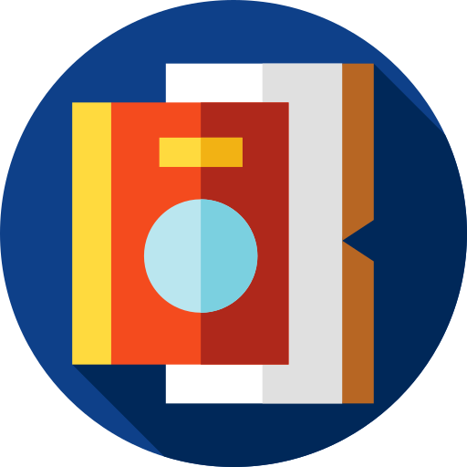pasaporte Flat Circular Flat icono