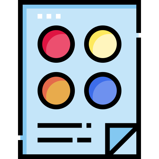 cmyk Detailed Straight Lineal color icono