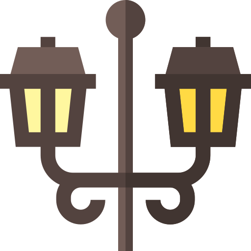 lampa uliczna Basic Straight Flat ikona