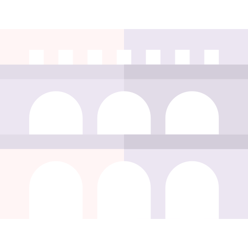 pont du gard Basic Straight Flat icon