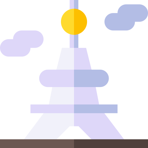 ostankino-toren Basic Straight Flat icoon