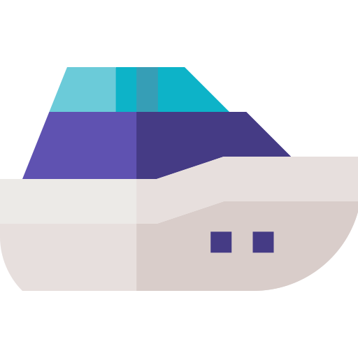 barca di salvataggio Basic Straight Flat icona