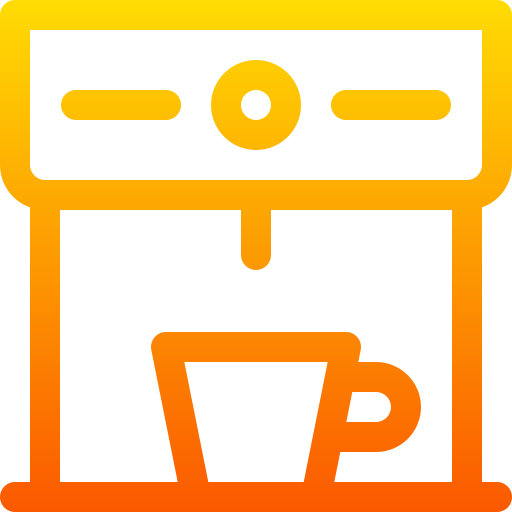 maquina de cafe Basic Gradient Lineal color icono