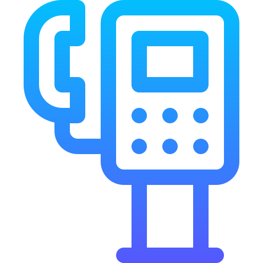 telefono pubblico Basic Gradient Lineal color icona