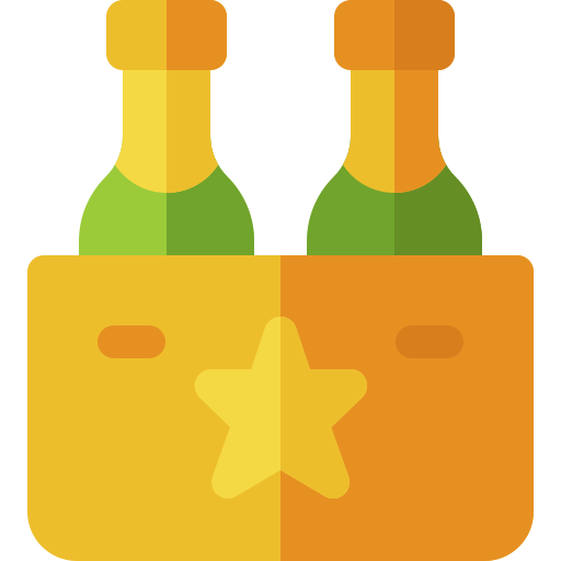 caja de cerveza Basic Rounded Flat icono