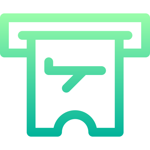 ticket automat Basic Gradient Lineal color icon