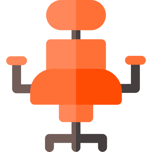 chaise de bureau Basic Rounded Flat Icône
